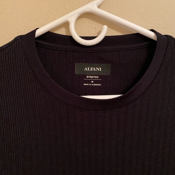 Alfani Black Stretch Dress Shirt - Picture 2 of 3